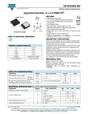 VS-8CVH02-M3 datasheet cover page