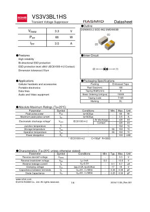 VS3V3BL1HS 数据手册首页
