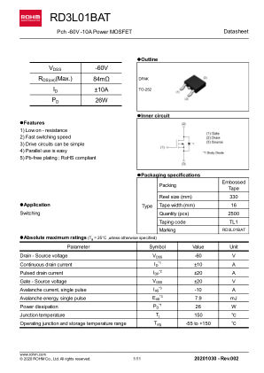 RD3L01BAT datasheet cover page