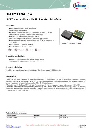 BGSX22G6U10 datasheet cover page