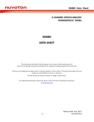 N588H datasheet cover page