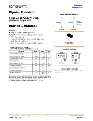 2SA1416 datasheet cover page