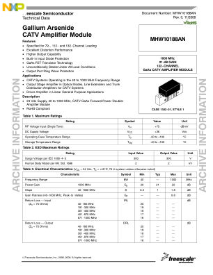 MHW10188AN datasheet cover page