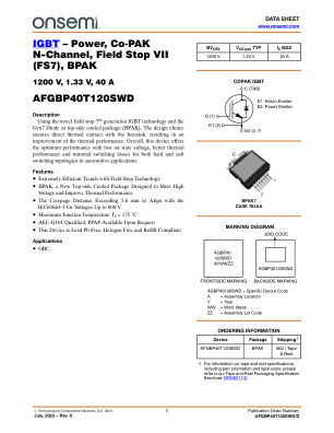 AFGBP40T120SWD 数据手册首页