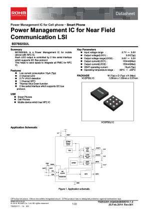 BD7602GUL 数据手册首页
