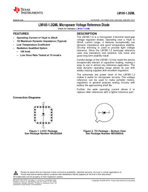 LM185-1.2QML-SP 数据手册首页