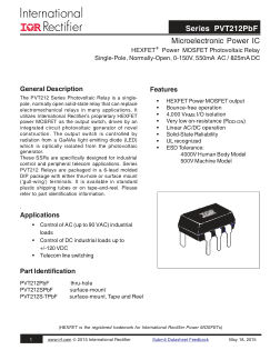 PVT212S datasheet cover page