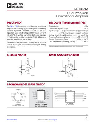 RH1013M datasheet cover page