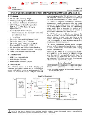TPS2549 datasheet cover page