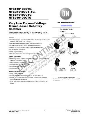 NTST40100CT 数据手册首页