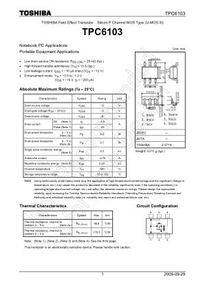 TPC6103 datasheet cover page