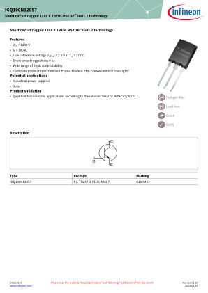 IGQ100N120S7 datasheet cover page