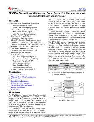 DRV8434A datasheet cover page