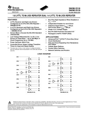 SN65MLVD128 datasheet cover page