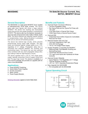 MAX5048C datasheet cover page