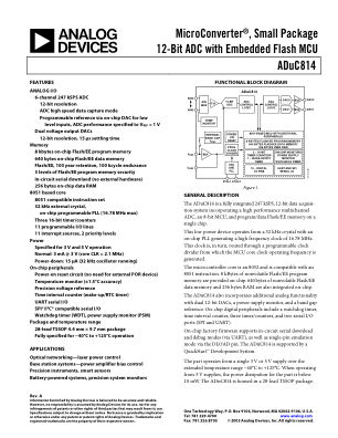 ADUC814 数据手册首页
