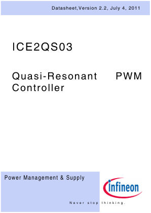 ICE2QS03 数据手册首页