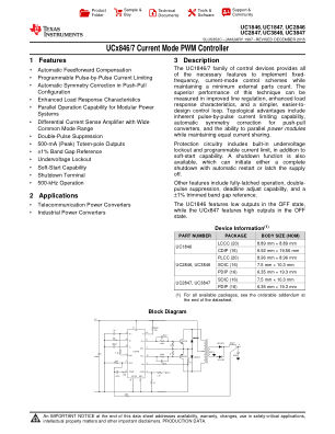 UC3847 datasheet cover page