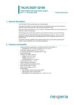 74LVC3G07DC-Q100125 datasheet cover page