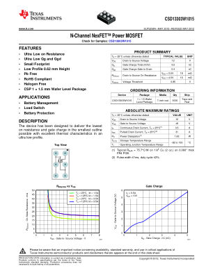 CSD13303W1015 datasheet cover page