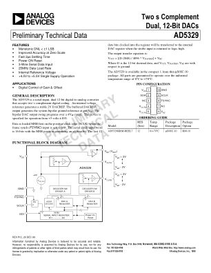 AD5329 数据手册首页