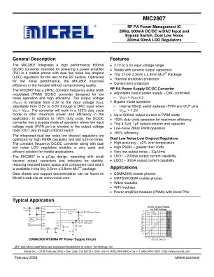 MIC2807-NGYML datasheet cover page