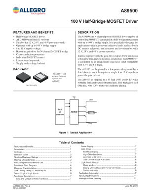 A89500 datasheet cover page