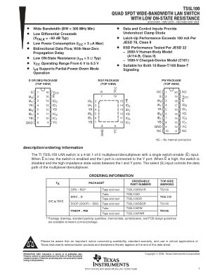 TS5L100 数据手册首页