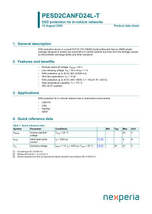 PESD2CANFD24L-TR datasheet cover page