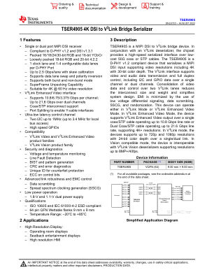 TSER4905 datasheet cover page