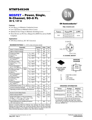 NTMFS4934N datasheet cover page