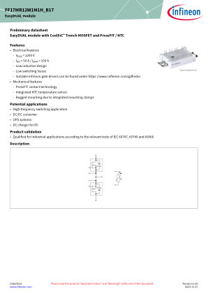 FF17MR12W1M1H-B17 datasheet cover page