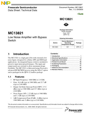 MC13821 数据手册首页