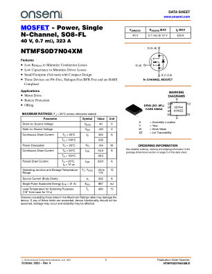 NTMFS0D7N04XM 数据手册首页