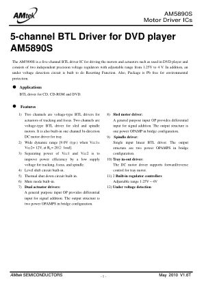 AM5890S datasheet cover page