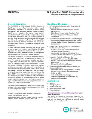 MAX15303 datasheet cover page