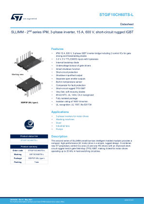 STGIF10CH60TS-L datasheet cover page
