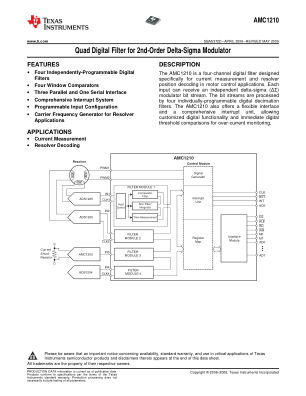 AMC1210 datasheet cover page