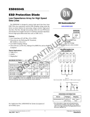 ESD8504G 数据手册首页