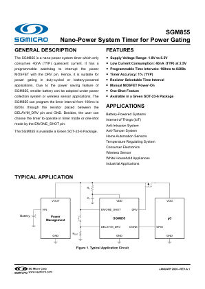 SGM855 datasheet cover page