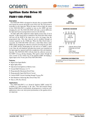 FAN1100 datasheet cover page