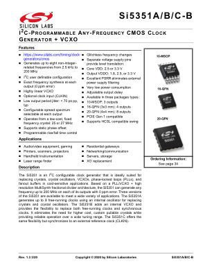 SI5351A-B-GT datasheet cover page
