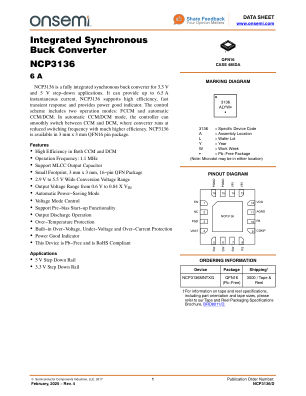 NCP3136 datasheet cover page