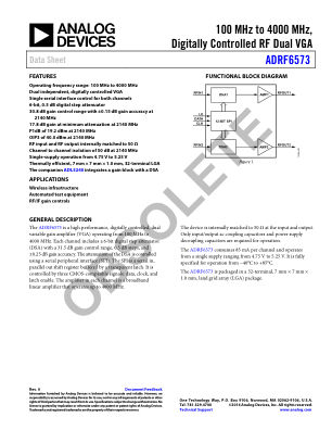 ADRF6573 datasheet cover page