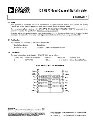 ADUM141ES 数据手册首页