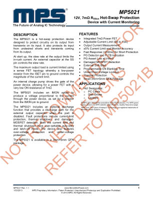 MP5021 datasheet cover page