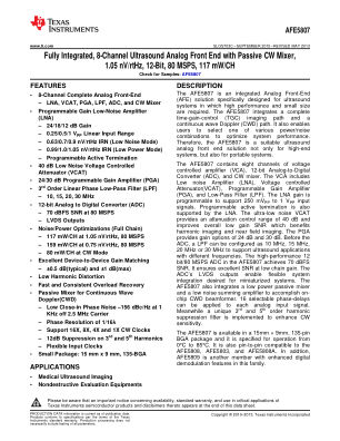 AFE5807 datasheet cover page