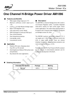 AM1096 datasheet cover page