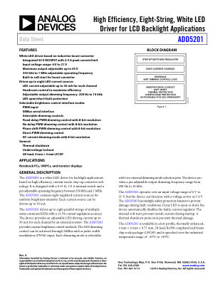 ADD5201 datasheet cover page