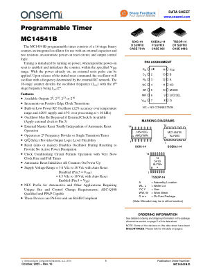 MC14541B 数据手册首页